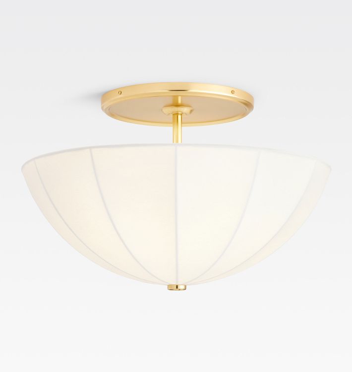 Elsbeth Semi-Flush Mount, 24" Diameter - Aged Brass