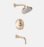 Miramar Lever Handle Thermostatic Shower &amp; Tub Set, Satin Bronze PVD