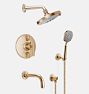Tiburon Thermostatic Shower &amp; Tub Set with Handshower, Satin Bronze PVD