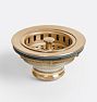 Kitchen Sink Drain with Basket Strainer, Satin Bronze PVD