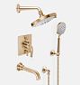 Descanso Thermostatic Shower & Tub Set with Handshower, Satin Bronze PVD