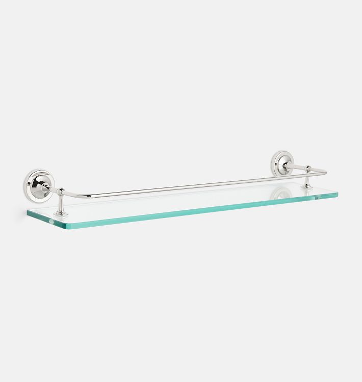 Glass Shelf with Gallery Rail, 24"