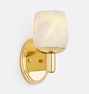 Freya Single Sconce AB w/ Alabaster Shade