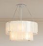 Willamette 32" Double Tier Chandelier, Aged White Glass