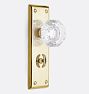 Putman Door Set - Laquered Brass - Tubular Knob - Privacy Set