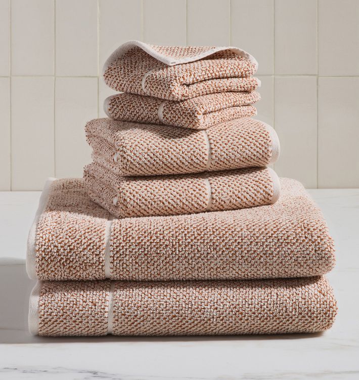 Organic Cotton Towel - TERRACOTTA, Set of 6