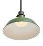 Vintage Enameled Industrial Pendant with Swivel Canopy