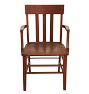 Vintage Slat Back Banker-Style Chair