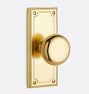 Vincent Interior Door Set, Knob - Dummy - Aged Brass
