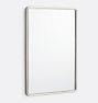 Open Box: Stepped Metal Frame Mirror, 24"W x 36"H - Polished Nickel