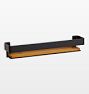Carter 18" Teak Shower Shelf - Matte Black