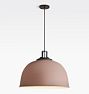 Butte 22" Dome Pendant, Matte Mauve Shade