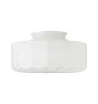 Faceted Drum Shade, 8" - Cased White Glass Shade