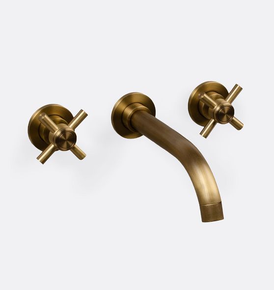 Waterhouse Cross Handle Wall Mount Faucet | Rejuvenation
