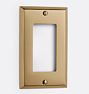 Lewis Single GFCI Switchplate, Heritage Brass