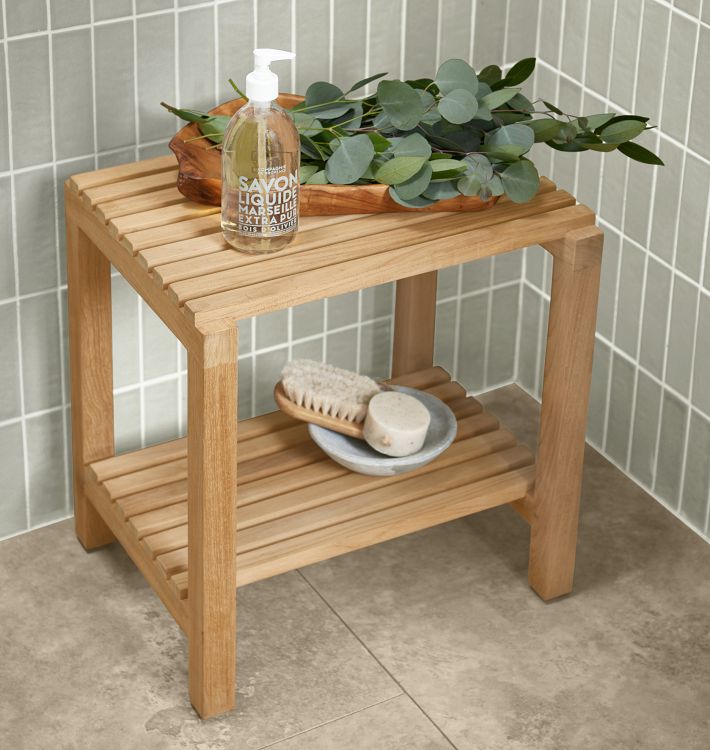 Adela Teak Shower Bench Rejuvenation