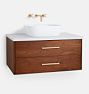 Geneva 36" Walnut Single Vanity with Vessel Top
