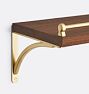 Lorraine Shelf Bracket Set w/ Rail 10in x 24in CP Walnut