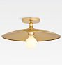Theo Semi Flush Aged Brass Metal Dish 16in Shade Aged Brass