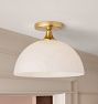 Poplar Semi-Flush Mount, Glass Shades