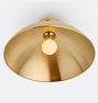 Theo Semi-Flush Mount, Brass Shades