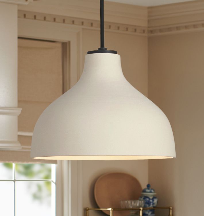 FOLK Abigail 10" Pendant, Ceramic Shade | Rejuvenation