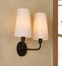 Ansel Double Sconce, Fabric Shade