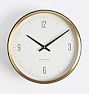 Mixed Finish Clock - 15" - Oil-Rubbed Bronze & Aged Brass