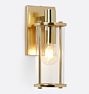 Yeon Sconce, Aged Brass - Clear Cylinder Shade