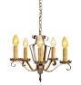Vintage Romance Revival Candle Chandelier with Polychrome Highlights