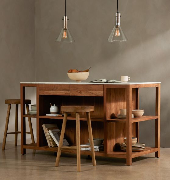 Four Hands Malek Kitchen Island 62