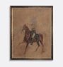 The Horse Of The Duke Of Wellington Reproduction Wall Art Print, 17" x 21" - Antique Wood Cap Frame