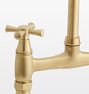 Miramar Cross Handle Bridge Kitchen Faucet