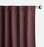 Custom Textured Cotton Blackout Curtain, 50" x 84" - Mauve