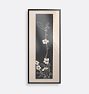 Tea Blossom Framed Reproduction Wall Art Print, 6" x 12" - Black Wood Frame