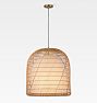 Bondi 20" Cylinder Pendant, Brushed Gold