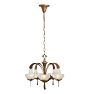 Vintage Regency Chandelier Five Light Crystals