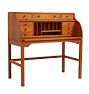 Vintage Midcentury Modern Andreas Hansen Pine Wood Roll Top Desk