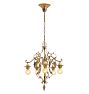 Vintage Romance Revival Chandelier 6 Arm Bare Bulb Floral
