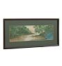 Vintage Painting of Landscape with Scenic River