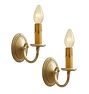Vintage Pair Traditional Sconce Single Candle Light