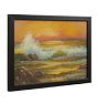 Vintage Painting of Seascape Framed