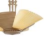 Vintage Art Deco Pendant Slipper Shade Panels 3 Light
