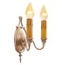 Vintage Colonial Revival Double Sconces Silver Set of 5