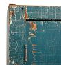 Vintage Early Painted Blue Step Back Cupboard