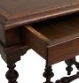 Vintage Louis XIII Dark Walnut Single-Drawer Side Table