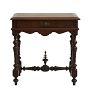 Vintage Louis XIII Dark Walnut Single-Drawer Side Table