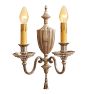 Vintage Pair Romance Revival Sconce Double Candle Light Decorative Reeding