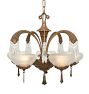 Vintage Regency Chandelier Five Light Crystals