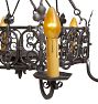 Vintage Spanish Revival Chandelier 3 Light Aladdin Pan
